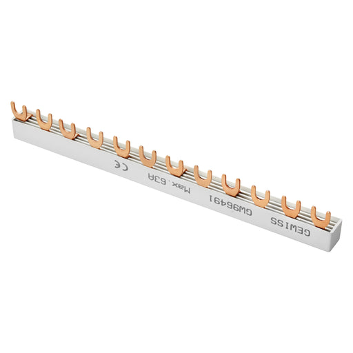 Gewiss - Phasenschiene Kammschiene Gabel GW96491 6X MDC, 2P, 3+N