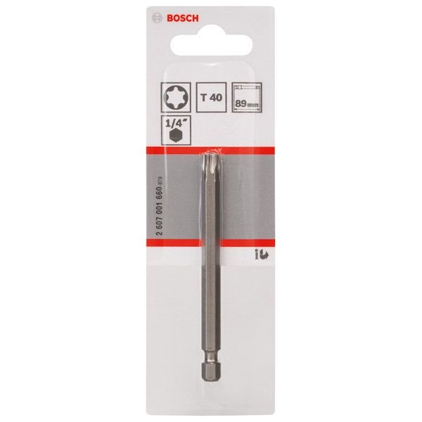 Bosch - Bit Schrauberbit Extra-Hart 2607001660 T40, 89 mm, 1er-Pack