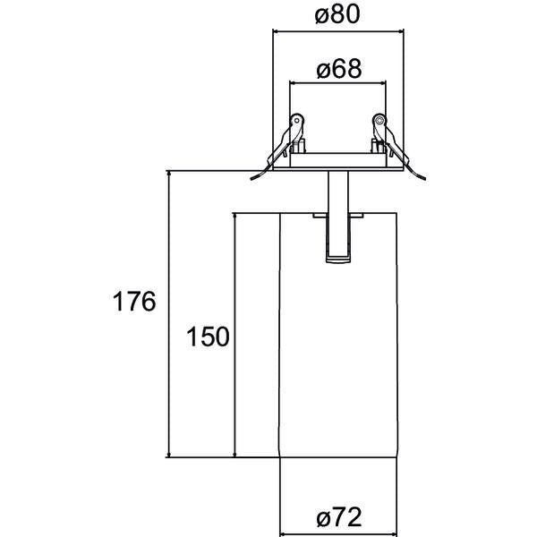 Brumberg Leuchten - Downlight/Strahler/Flutlicht LED-Halbeinbau-Strahler 88802173DA 3000K