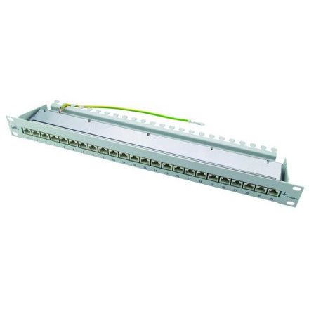 Telegärtner - Patchpanel Kupfer PatchPanel MPP24-HS 100007034 Cat.6A RAL 9005 sw