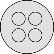 Icotek - Einführungsflansch für Kleingehäuse/Schaltschrank Kabeldurchführungsplatte KEL-DP 25/4 A grau − 10 Stück