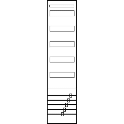 ABN - Verteilerfeld für Installationsverteiler Verteilerfeld VS17 1V mit Schienen, 1V5