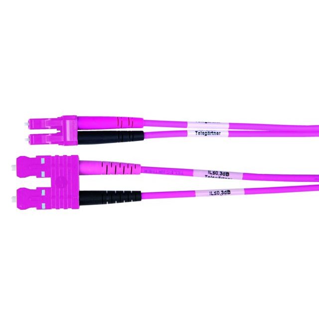Telegärtner - Patchkabel LWL LWL-Duplex-Adapterkabel 100012123 violett, 1,0 m