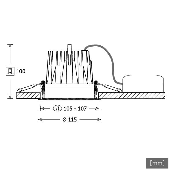 LTS Licht&Leuchten - Downlight/Strahler/Flutlicht Einbau-Downlight CSA-R401.930.WF/D.ws 930, DALI, ws