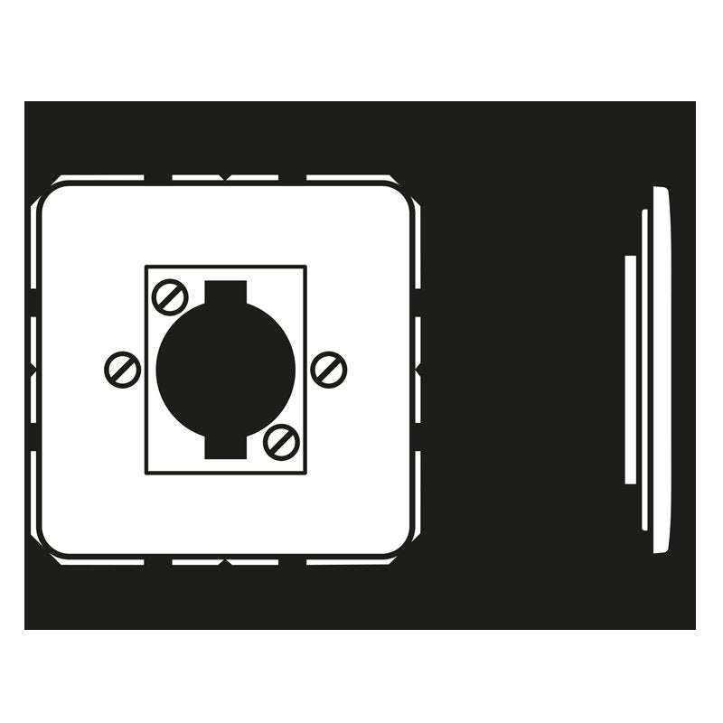 Jung - Einsatz/Abdeckung für Kommunikationstechnik Abdeckung aws CD 568 WW für XLR Steckdose