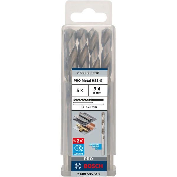 Bosch - Bohrer PRO Metal HSS-G 2608585518 Spiralbohrer 9,4 x