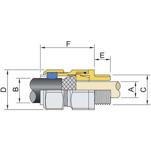 Stahl - Kabelverschraubung CMP Kabelverschraubung 243510 40,40 53 mm