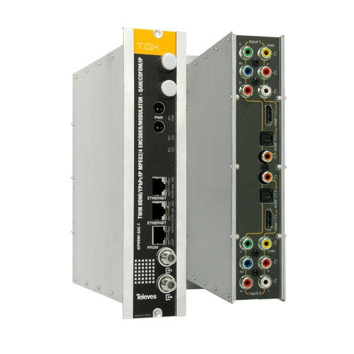 Televes - Modul für Kopfstelle TOX-TWIN-IP-Encoder UIPHDMI-QAC-T 2xHDMI/IP/QAM-COFDM