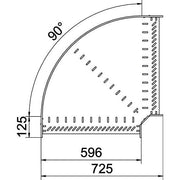OBO Bettermann - Bogen für Kabelrinne Bogen 90 Grad RB 90 160 FT 110x600 tauchfeuerv