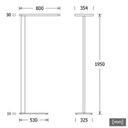 LTS Licht&Leuchten - Stehleuchte LED-Stehleuchte PIANOS0800840SENS si 4000K Sensor silber