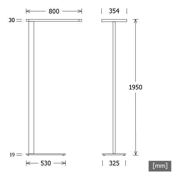 LTS Licht&Leuchten - Stehleuchte LED-Stehleuchte PIANOS0800840SENS si 4000K Sensor silber
