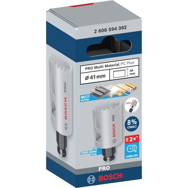Bosch - Lochsäge PRO Multi Material PC Plus 2608594382 Lochsäge, 41 mm