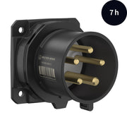 Walther Werke - CEE-Gerätestecker (IEC 60309) CEE NEO Anbaugerätestecker FW610507CC gerade 16A5P7h IP54 − 10 Stück