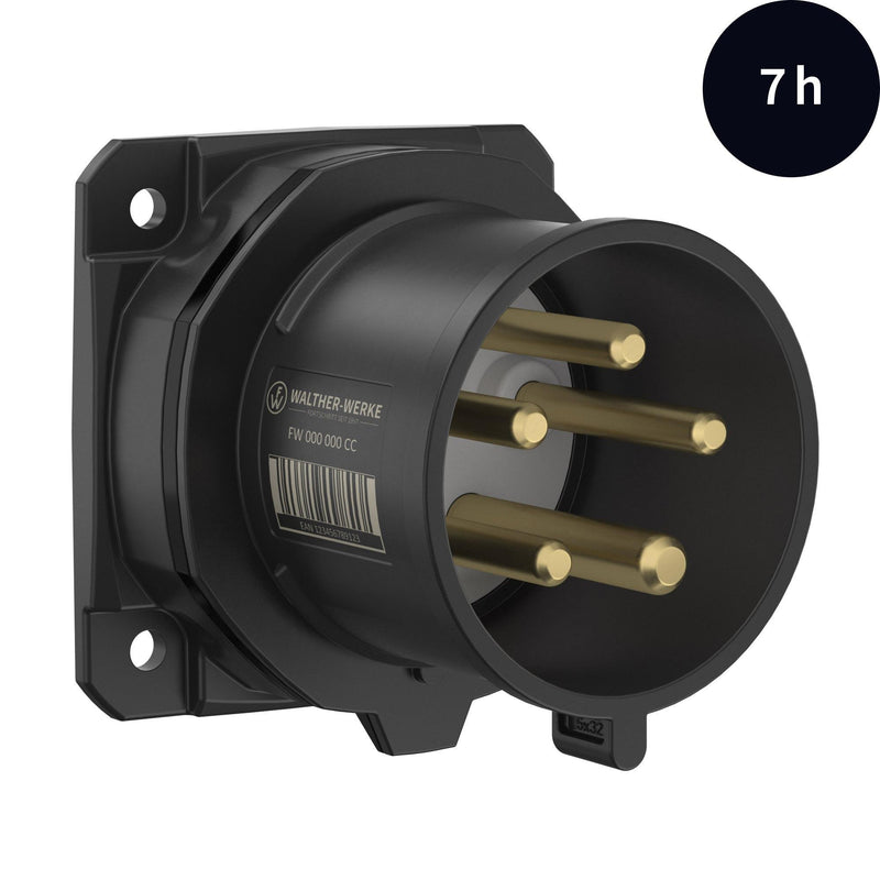 Walther Werke - CEE-Gerätestecker (IEC 60309) CEE NEO Anbaugerätestecker FW610507CC gerade 16A5P7h IP54 − 10 Stück