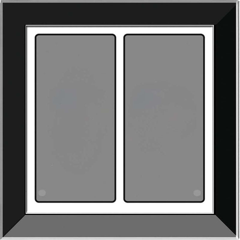 Issendorff - Bussystem-Tastsensor Glas-Tastenfeld rahmenlos LCN - GTS2B schwarz m. 2 Tasten − 1 Stück