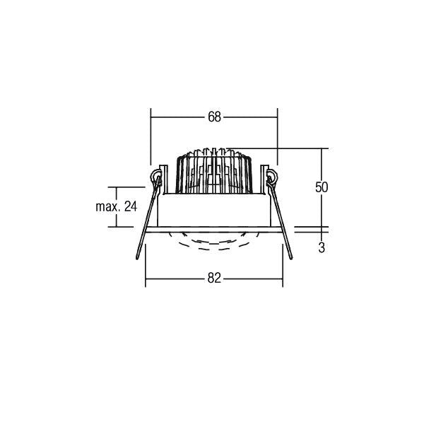 Brumberg Leuchten - Downlight/Strahler/Flutlicht LED-Einbaustrahler 230V 39353073 3000K