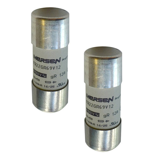 Mersen - Zylindrische Sicherung Sicherungseinsatz zylindr. FR22GR69V100T gR 22x58 100A − 10 Stück