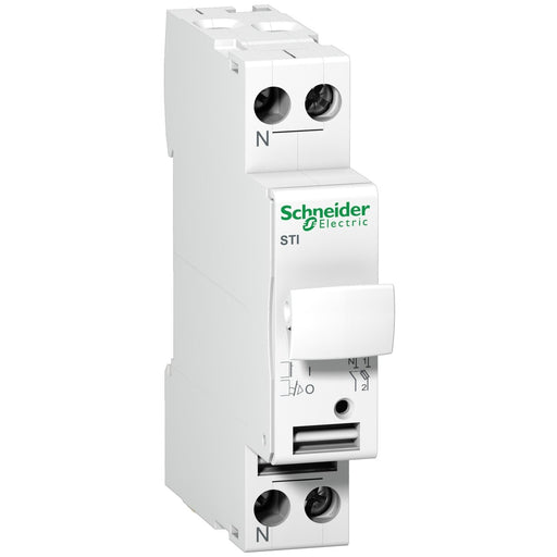 Schneider Electric - Halter für zylindrische Sicherung Sicherungsträger A9N15646 alter STI, 1-polig+N