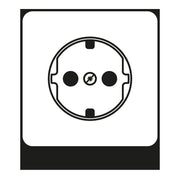 Jung - Abdeckung/Bedienelement für Installationsschalterprogramme Platte CD 1520 PL SW f.SCHUKO Steckdose