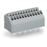 WAGO - Leiterplattenklemme 250-1424 Drücker,0,5mm²,grau − 15 Stück