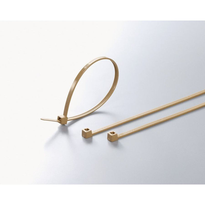 HellermannTyton - Kabelbinder 111-01380(100) 100x2,5 mm, senf − 100 Stück