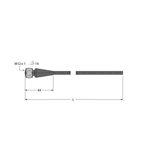 Turck - Konfektioniertes Sensor-Aktor-Kabel Anschlussleitung RKH4-2/TFE PVC