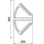 OBO Bettermann - Bogen für Kabelrinne Bogen, winkelverstellbar RB W 650 A4 60x500 rostfrei