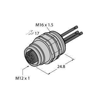 Turck - Sensor-Aktor-Adapter Flanschkupplung EC-FKDE4-0,5/16