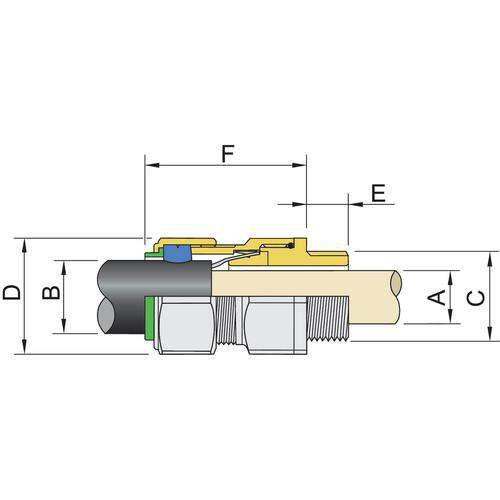 Stahl - Kabelverschraubung CMP Kabelverschraubung 246473 12,50 20,90 mm