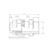 Jacob - Kabelverschraubung PERFECT Kabelverschraubung 50.616PA7035/V M 16X1,5 − 100 Stück