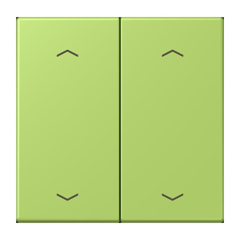 Jung - Abdeckung/Bedienelement für Installationsschalterprogramme Wippe mit Pfeilsymbolen LC 102 P 221 vert clair