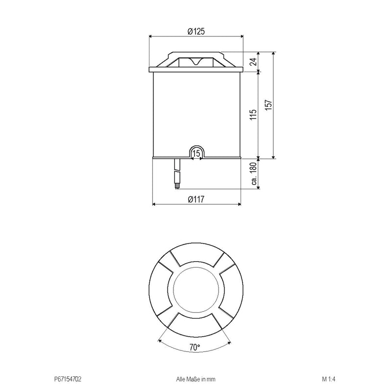 EVN Lichttechnik - Bodeneinbauleuchte LED-Bodenleuchte IP67 P67154702 3000K anthrazit
