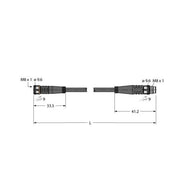 Turck - Konfektioniertes Sensor-Aktor-Kabel Aktuator- u. Sensorleitung PKG4M-1-PSG4M/TXG PUR