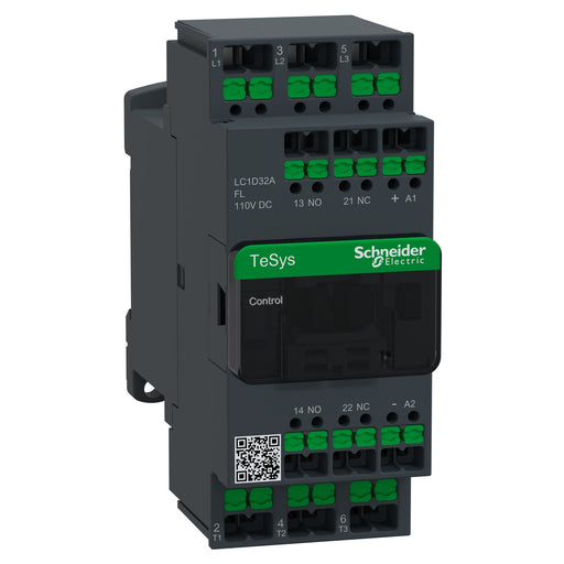 Schneider Electric - Leistungsschütz zum Schalten von Wechselstrom Schütz 3P 32A Ac3 LC1D32AFL 110V Dc Gl Snapin