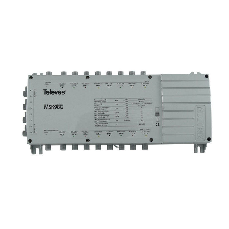 Televes - Multischalter Multischaltererweiterung MSK98G 8 Teilnehmer