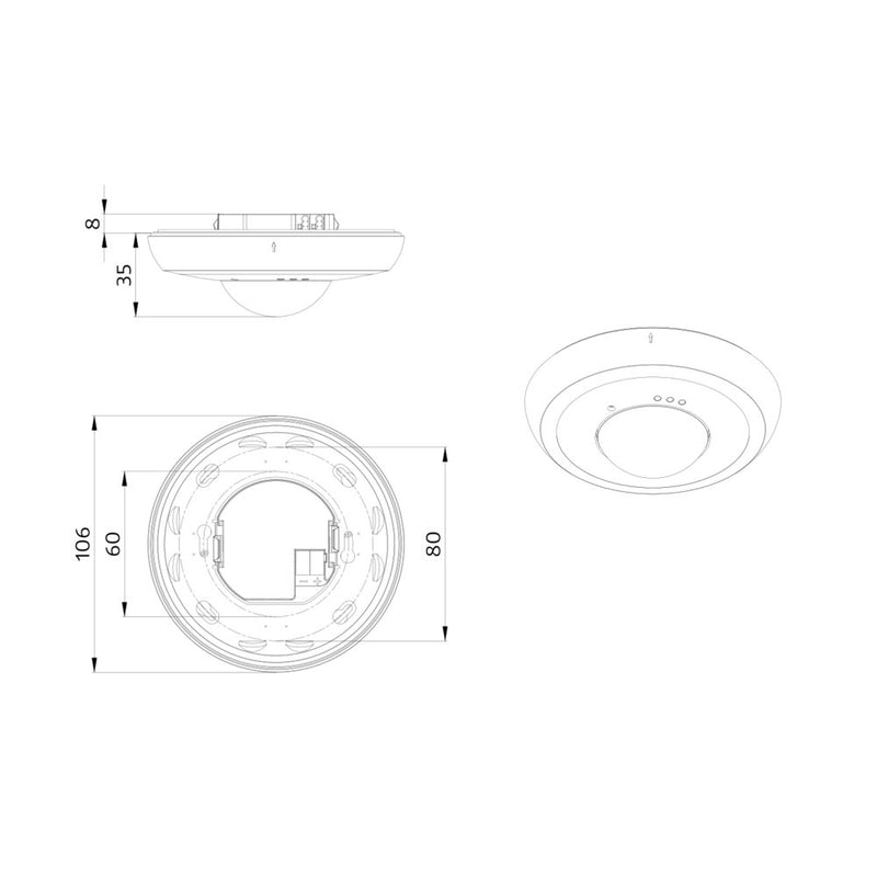 BEG Brück Electronic - Bussystem-Bewegungsmelder Präsenzmelder PD2N-KNXs-DX-UP KNX