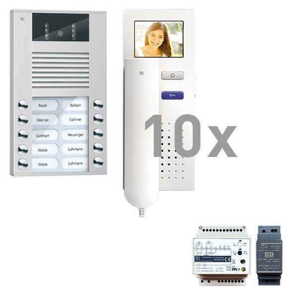 TCS Tür Control - Türsprech-Set Videopack 10 PVE15100-0010 AVE 10 Tasten AP