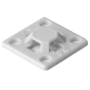 HellermannTyton - Befestigungssockel und -element für Kabelbinder Klebesockel MB2A PA66 WH 100 13x13mm, weiß − 100 Stück