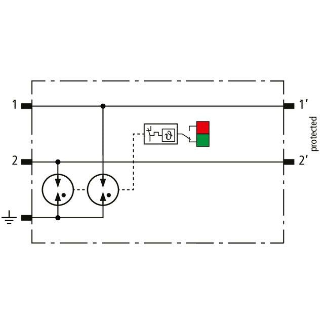 DEHN - Blitzstromableiter für Informations-/MSR-Technik BS-Ableiter Schutzmodul BCO MOD ML2 B 180 für 2 Einzeladern