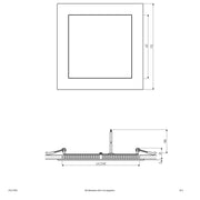 EVN Lichttechnik - Decken-/Wandleuchte LED Einbau Panel LPQ 173 502 15W 350mA 3000K