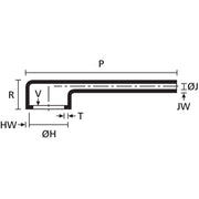 HellermannTyton - Aufteilkappe Warmschrumpfformteil 1136-1-G PO-X BK 3:1, schwarz