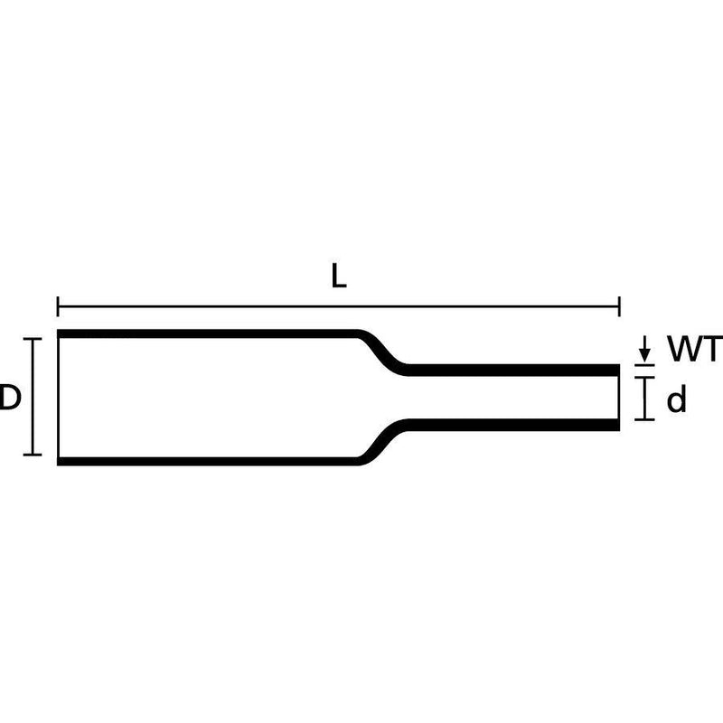 HellermannTyton - Schrumpfschlauch HIS-3-BAG-6/2 br 10Abschnitte a 200mm − 10 Stück