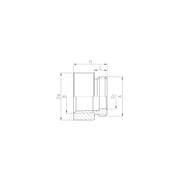 Jacob - Erweiterungs-/Reduzierring MS-Nippel 13012 PG13,5 x 1/2 NPT − 100 Stück