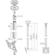 Vogels - Halterung für Audio-/Videosysteme Einzelprofil VESA 200x200 CT241522 si Connect-It,150cm