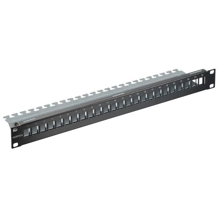 KERPEN DATACOM - Patchpanel Kupfer Keystone-Panel leer KDA4P0K1G010001 24 Po. RAL9005