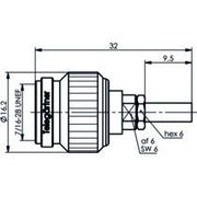 Telegärtner - Koax-Steckverbinder TNC-Kabelstecker 50Ohm 100023739 cr/cr, G3 (RG178B/U)