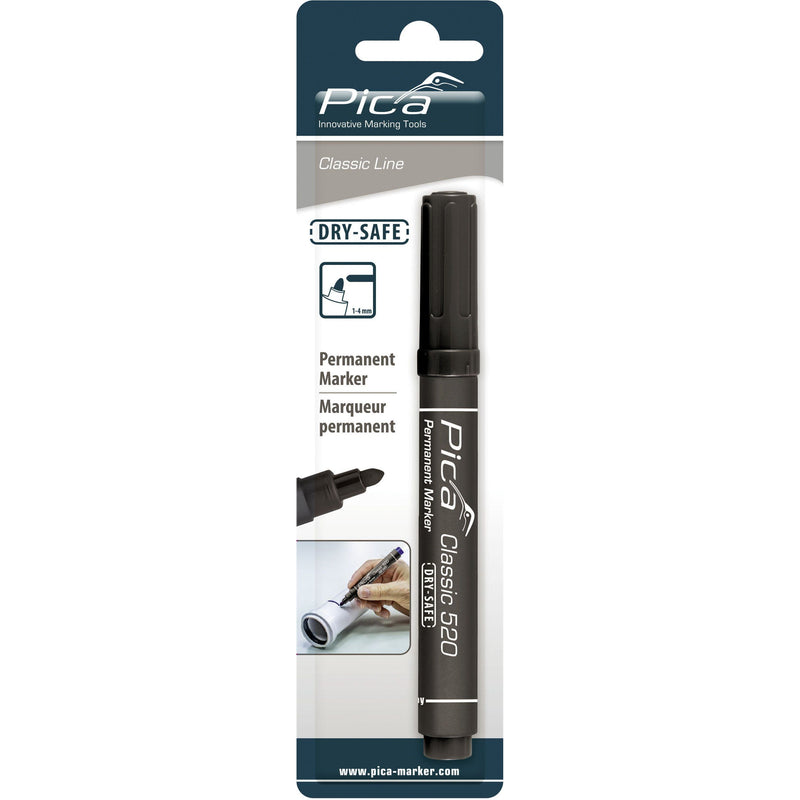 Pica-Marker - Markierungsstift Permanent Marker 520/46 1-4mm, Rsp, schwarz