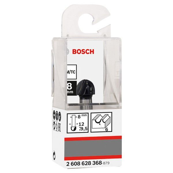 Bosch - Fräser PRO Hohlkehlfräser, 2608628368 R 6, Schaft 8 mm