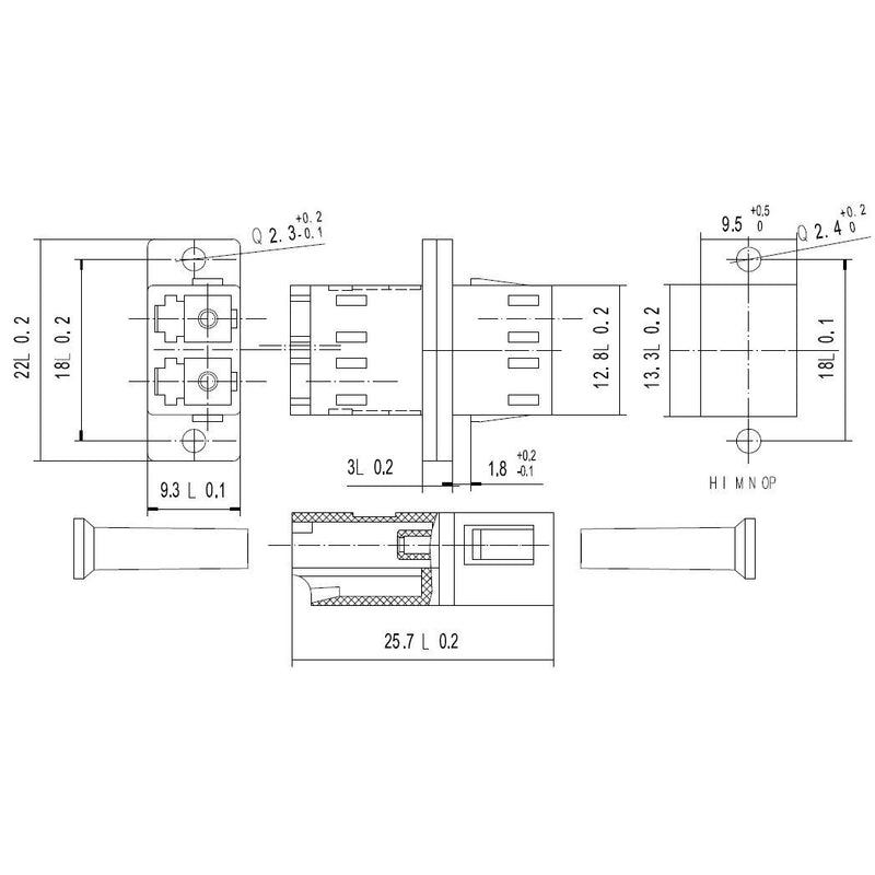 EFB-Elektronik - LWL-Kupplung LC-D SM Kupplung 53350.31 Keramikhülse