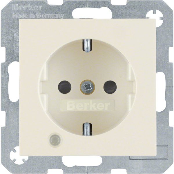 Berker - Steckdose SCHUKO-Steckdose ws/gl 41108982 Kontroll-LED